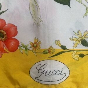 Gucci Vibrant Floral Silk Scarf